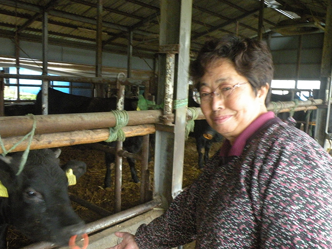 京都食肉市場「特選牛」認定第16号の生産者である柴田さん